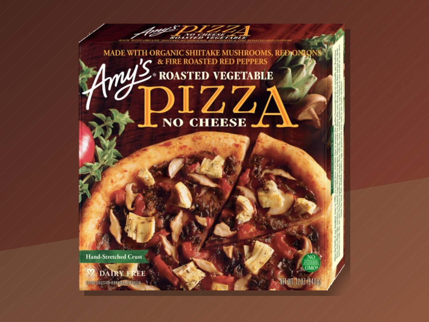 Amy's Roasted Vegetable Pizza, Vegan package.