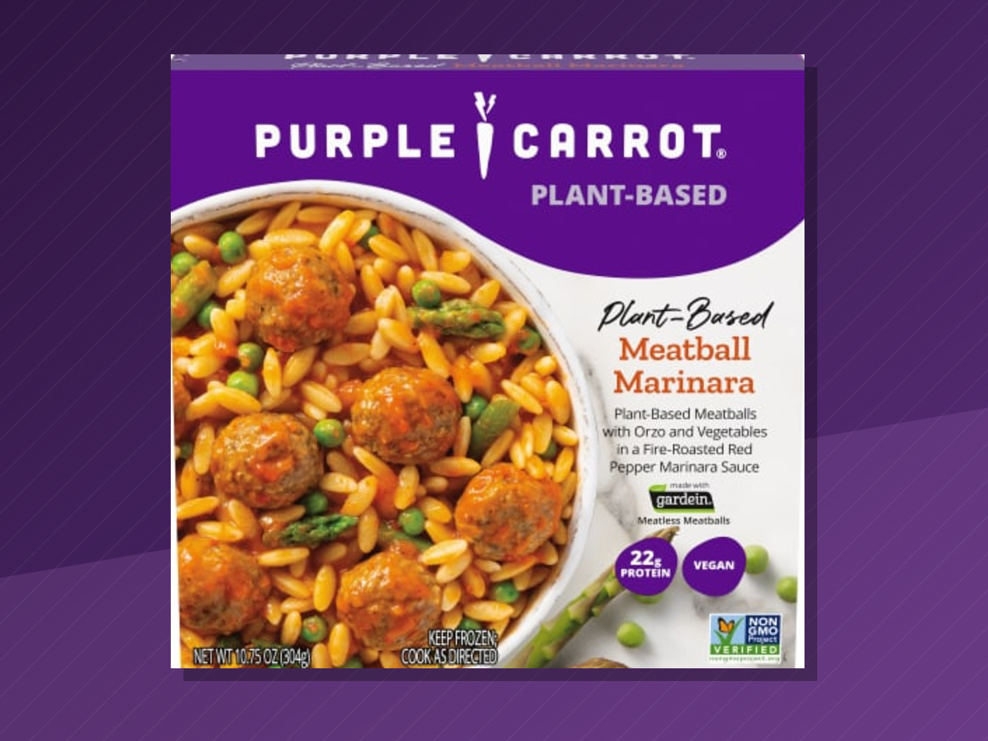 Purple Carrot Plant-Based Meatball Marinara package.