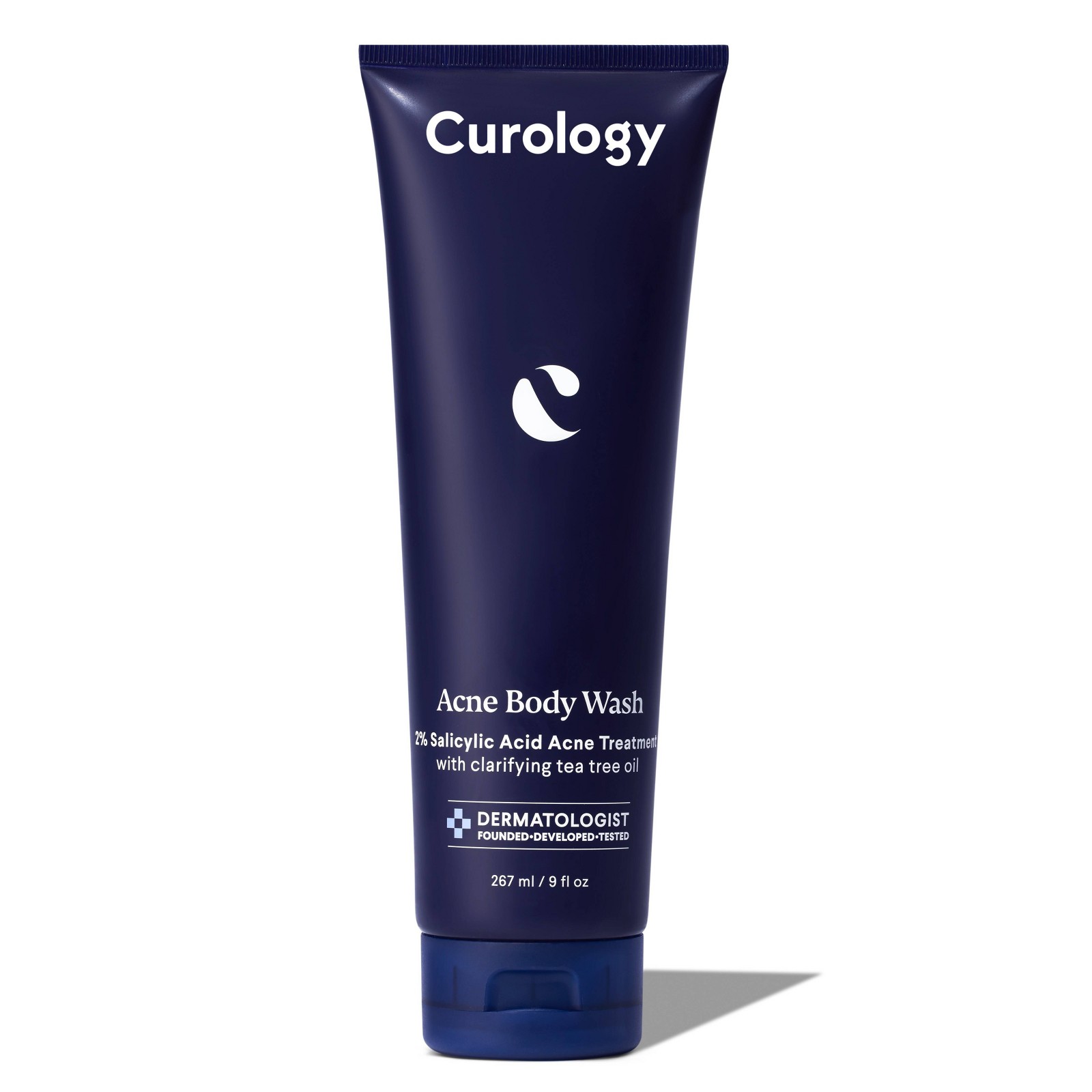Curology Acne Body Wash tube with 2% salicylic acid label sold at Target