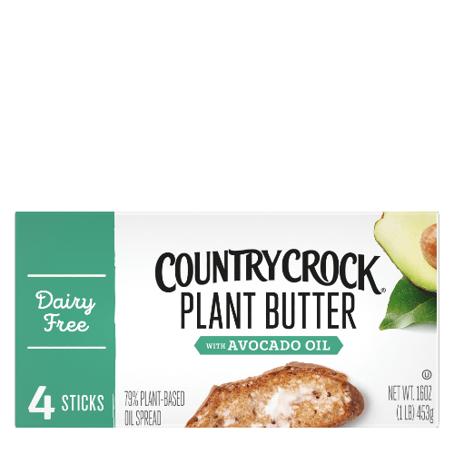 Country Crock Plant Butter Sticks with Avocado Oil, four-stick 16-ounce package.